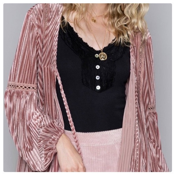POL The At Home Lux Striped Cardigan - Picture 7 of 13